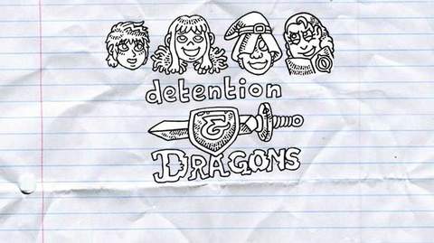 Detention & Dragons — text story poster